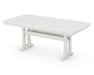 POLYWOOD Nautical Trestle 38" x 73" Dining Table in Vintage White