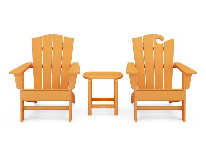 POLYWOOD Wave Collection 3-Piece Set in Tangerine