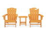 POLYWOOD Wave Collection 3-Piece Set in Tangerine