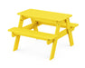 POLYWOOD Kids Outdoor Picnic Table in Lemon