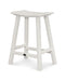 POLYWOOD Traditional 24" Saddle Counter Stool in White