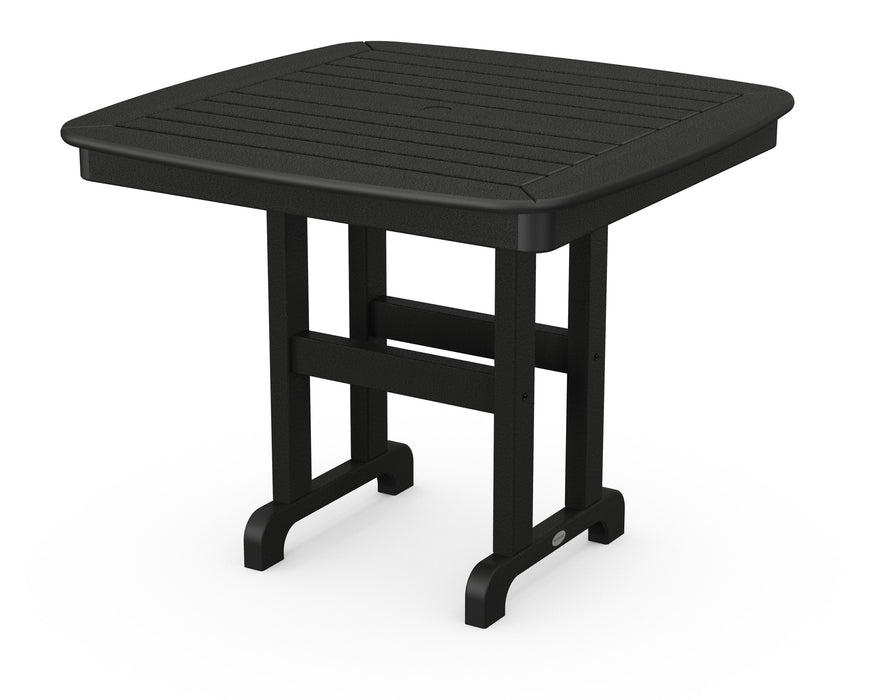 POLYWOOD Nautical 37" Dining Table in Black