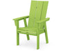 POLYWOOD Modern Curveback Adirondack Dining Chair in Lime
