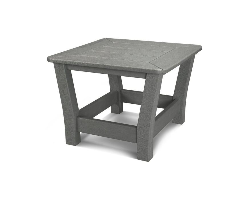 POLYWOOD Harbour Slat End Table in Slate Grey