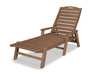 POLYWOOD Nautical Chaise with Arms in Teak