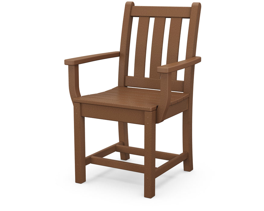 POLYWOOD Traditional Garden Dining Arm Chair in Teak