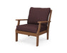 POLYWOOD Braxton Deep Seating Chair in Teak with Dune Burlap fabric