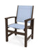 POLYWOOD Coastal Dining Chair in Mahogany with Poolside fabric