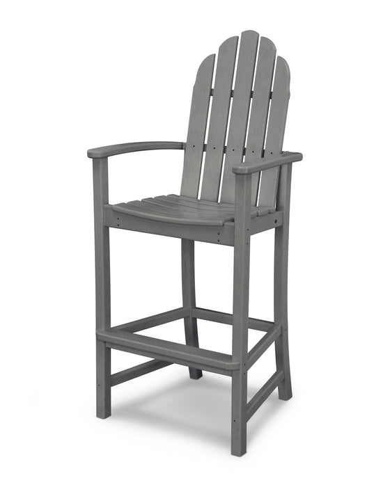 POLYWOOD Classic Adirondack Bar Chair in Slate Grey