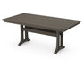 POLYWOOD Farmhouse Trestle 37" x 72" Dining Table in Vintage Coffee