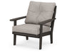 POLYWOOD Lakeside Deep Seating Chair in Vintage White with Ash Charcoal fabric