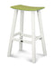 POLYWOOD® Contempo 30" Saddle Bar Stool in White / Lime