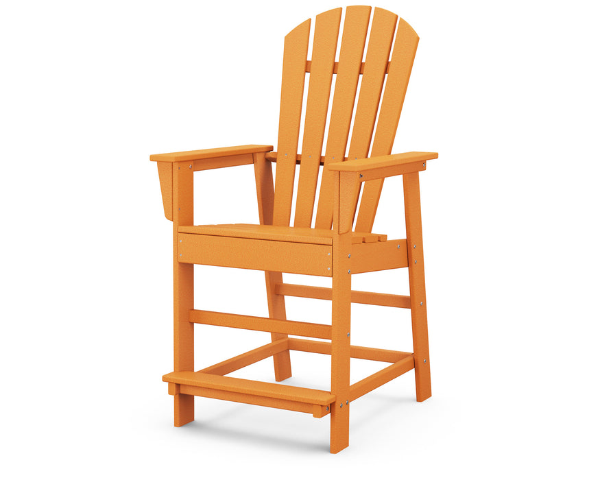POLYWOOD South Beach Counter Chair in Tangerine