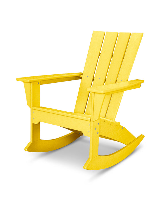 POLYWOOD Quattro Adirondack Rocking Chair in Lemon
