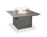 POLYWOOD Square 42" Fire Pit Table in Slate Grey