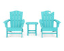 POLYWOOD Wave Collection 3-Piece Set in Aruba