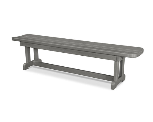 POLYWOOD Park 72" Harvester Backless Bench in Slate Grey