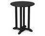 POLYWOOD Traditional 24" Round Dining Table in Black