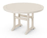 POLYWOOD Nautical Trestle 48" Round Dining Table in Sand