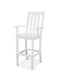 POLYWOOD Vineyard Bar Arm Chair in White