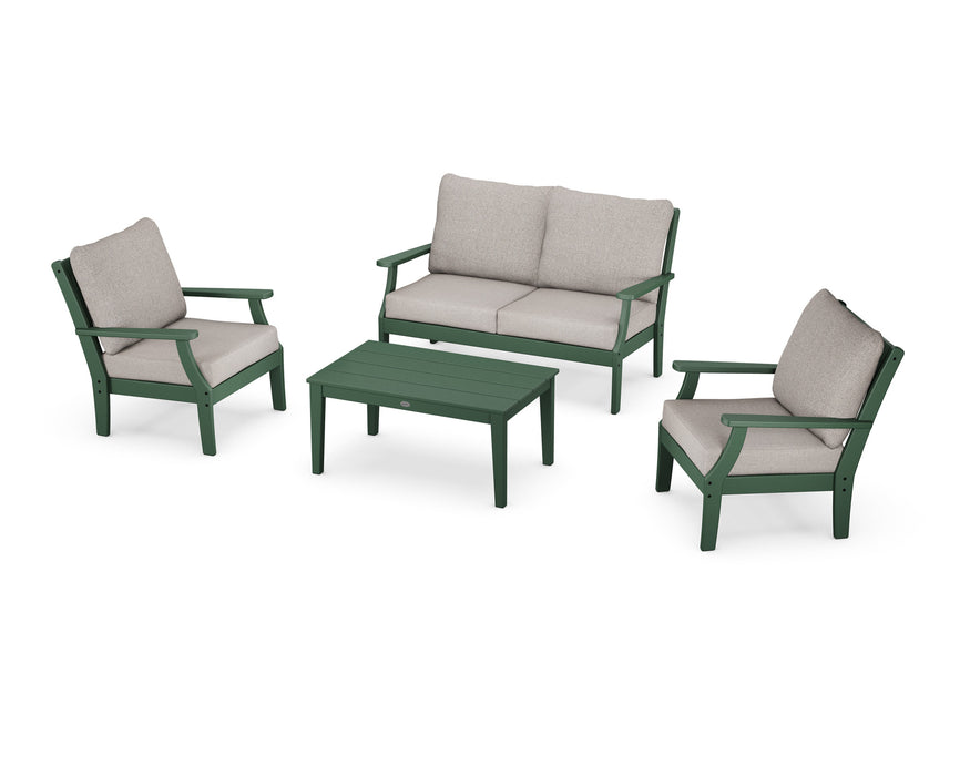 POLYWOOD Braxton 4-Piece Deep Seating Chair Set in