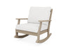 POLYWOOD Braxton Deep Seating Rocking Chair in Vintage Sahara with Natural Linen fabric