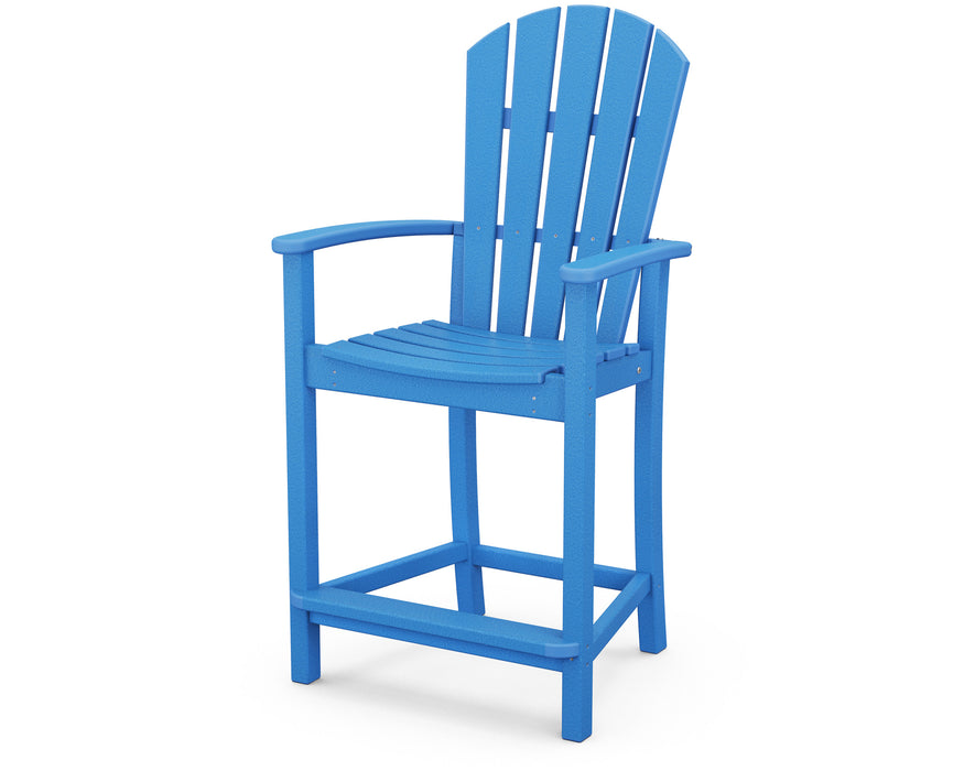POLYWOOD Palm Coast Counter Chair in Pacific Blue