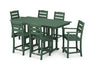 POLYWOOD Lakeside 7-Piece Counter Set in Green