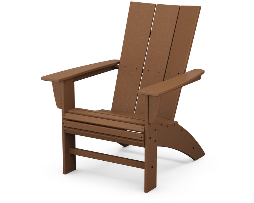 POLYWOOD® Modern Curveback Adirondack Chair in Teak