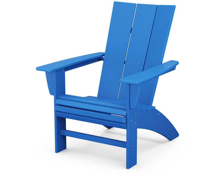 POLYWOOD® Modern Curveback Adirondack Chair in Pacific Blue
