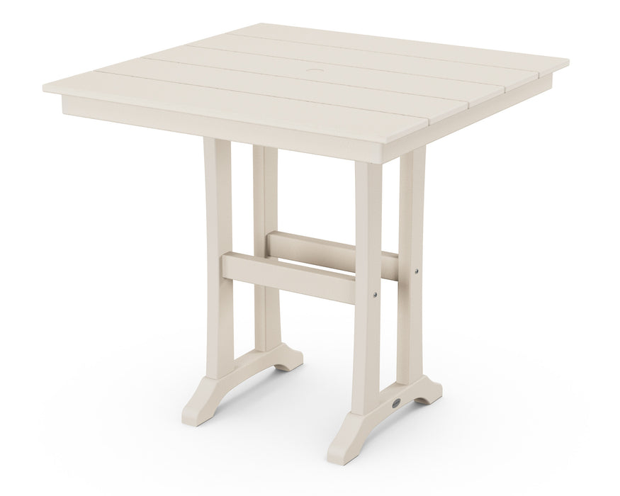 POLYWOOD Farmhouse Trestle 37" Counter Table in Sand