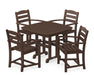 POLYWOOD La Casa Café 5-Piece Arm Chair Dining Set in Mahogany
