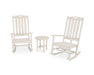 POLYWOOD Nautical 3-Piece Porch Rocking Chair Set in Sand