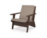 POLYWOOD Riviera Modern Lounge Chair in White with Spectrum Carbon fabric