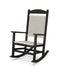 POLYWOOD Presidential Woven Rocking Chair in Black / White Loom