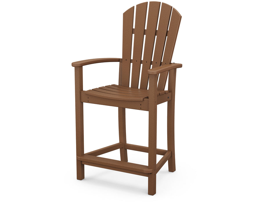 POLYWOOD Palm Coast Counter Chair in Teak