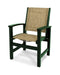 POLYWOOD Coastal Dining Chair in Green with Burlap fabric
