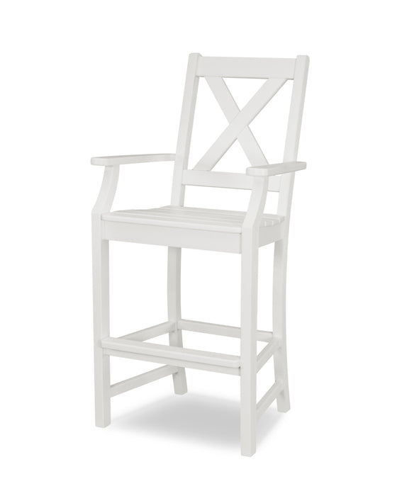 POLYWOOD Braxton Bar Arm Chair in White
