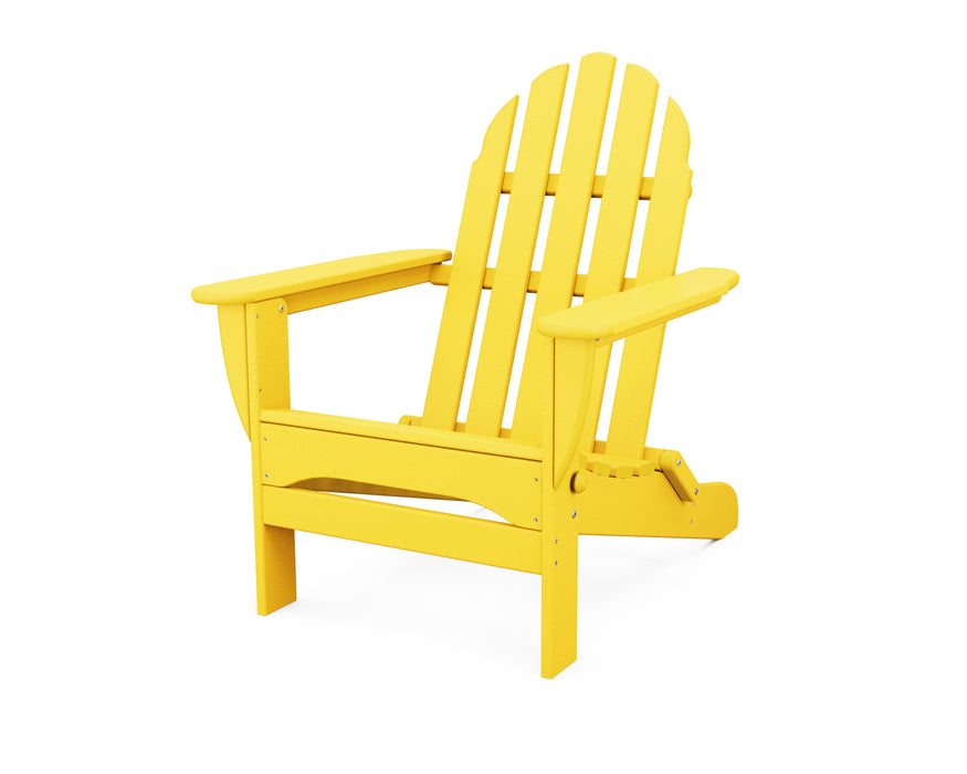 POLYWOOD Classic Folding Adirondack Chair in Lemon