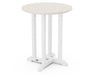 POLYWOOD® Contempo 24" Round Dining Table in White / Sand