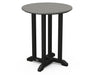 POLYWOOD® Contempo 24" Round Dining Table in Black / Grey