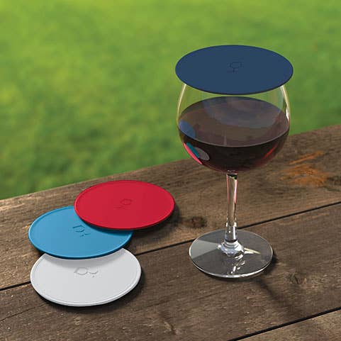 TAP & SEAL Solid WINE Glass COVER, by Drink Tops