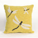 Liora Manne Frontporch Dragonfly Indoor/Outdoor Pillow Yellow