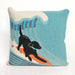 Liora Manne Frontporch Surfing Dog Indoor/Outdoor Pillow Ocean