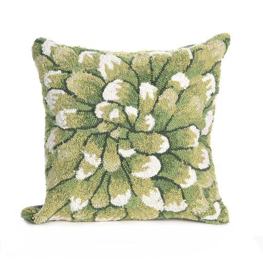Liora Manne Frontporch Mum Indoor/Outdoor Pillow Green