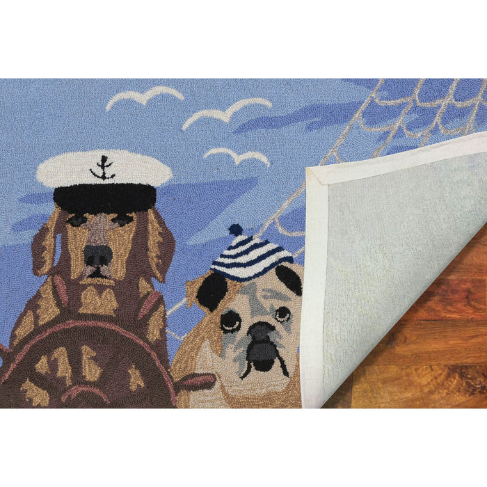 Liora Manne Frontporch Arrf Ye Mateys Indoor/Outdoor Rug Ocean