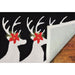 Liora Manne Frontporch Reindeer Indoor/Outdoor Rug Black