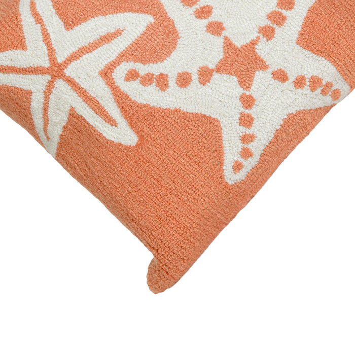Liora Manne Frontporch Starfish Indoor/Outdoor Pillow Coral