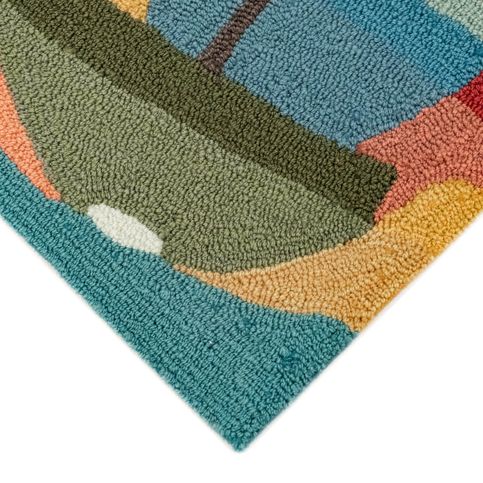 Liora Manne Frontporch Parasol And Pup Indoor/Outdoor Rug Multi