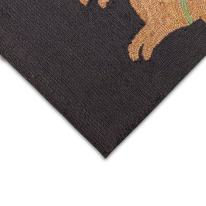 Liora Manne Frontporch Yellow Labs Indoor/Outdoor Rug Charcoal
